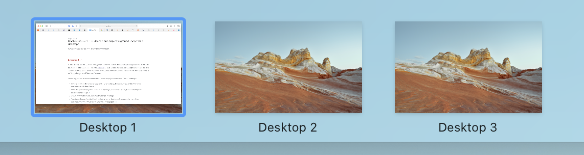 multiple desktops